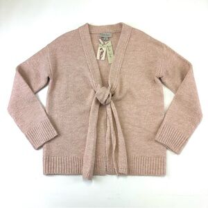 Charlie Paige Dusty Pink Knit Tie-Front Cardigan
